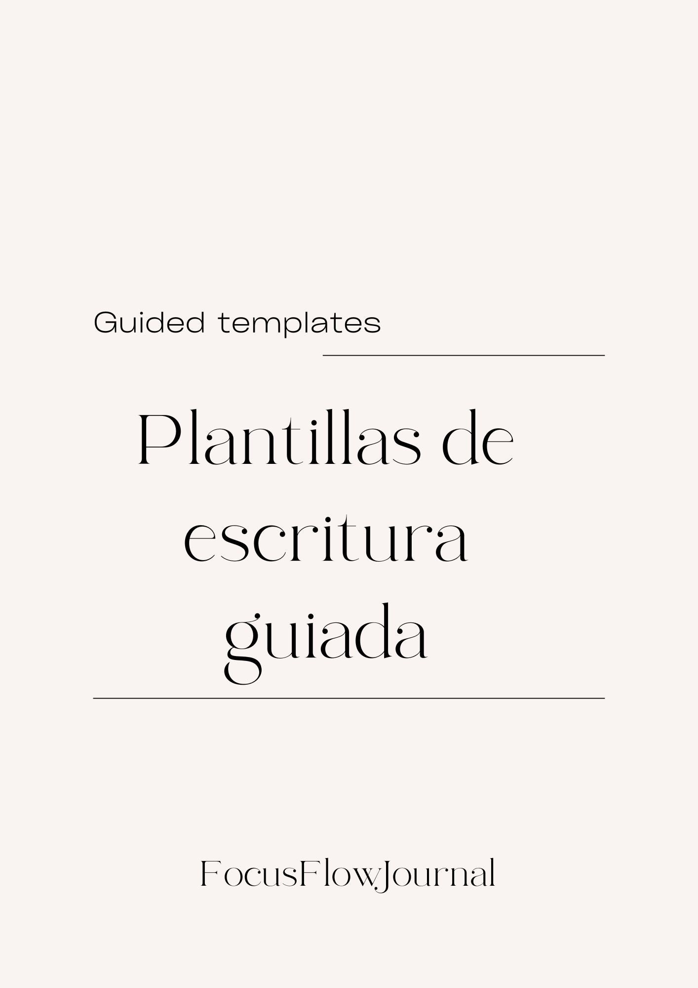 📄 Plantillas de escritura guiada / Guided templates